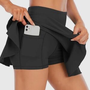 One Sport Culottes Athletic Tennis Skort Skirt Combo All In One Set